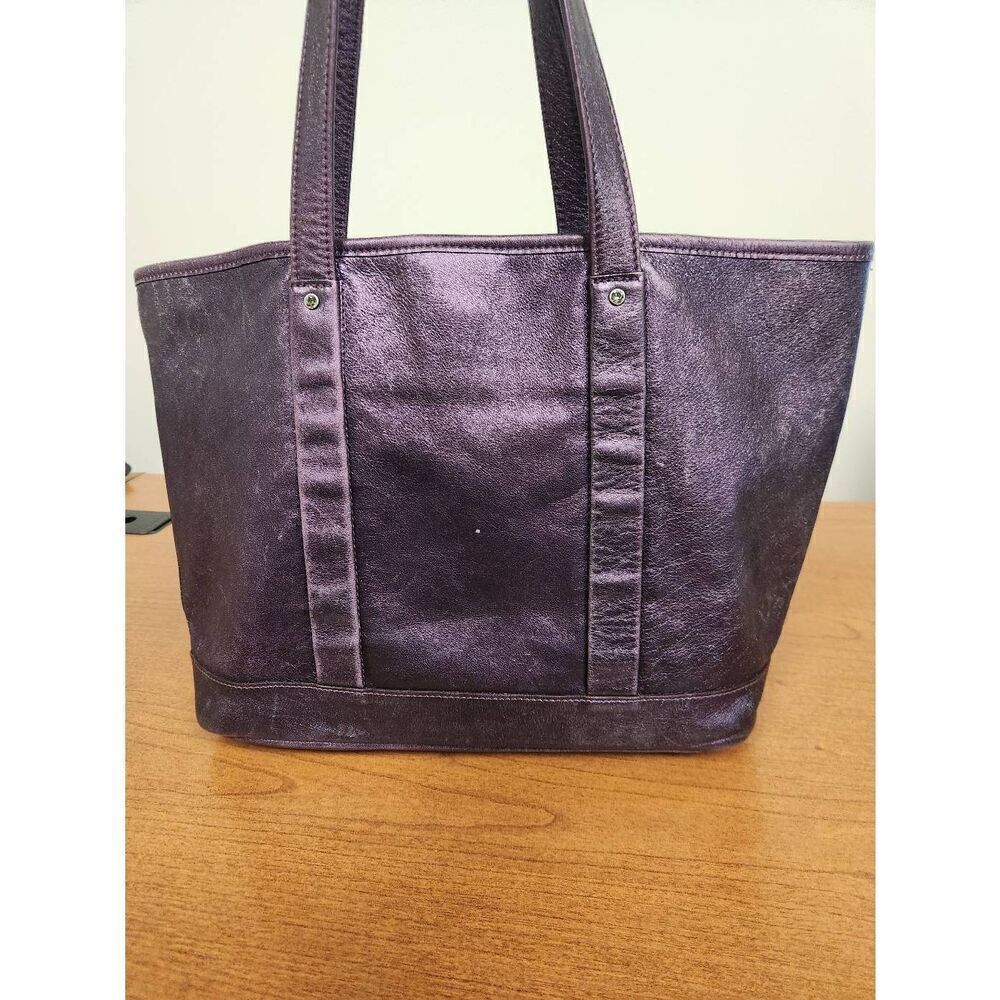 Longchamp Shoulder Handbag Tote purple Genuine Leather Rhinestone Large (PF) - Picture 5 of 16